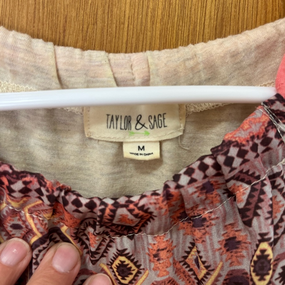 Taylor & Sage Pink Graphic Sleeveless Tank Top - Picture 4 of 4